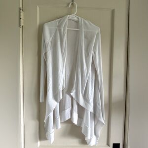 White cotton lightweight cardigan